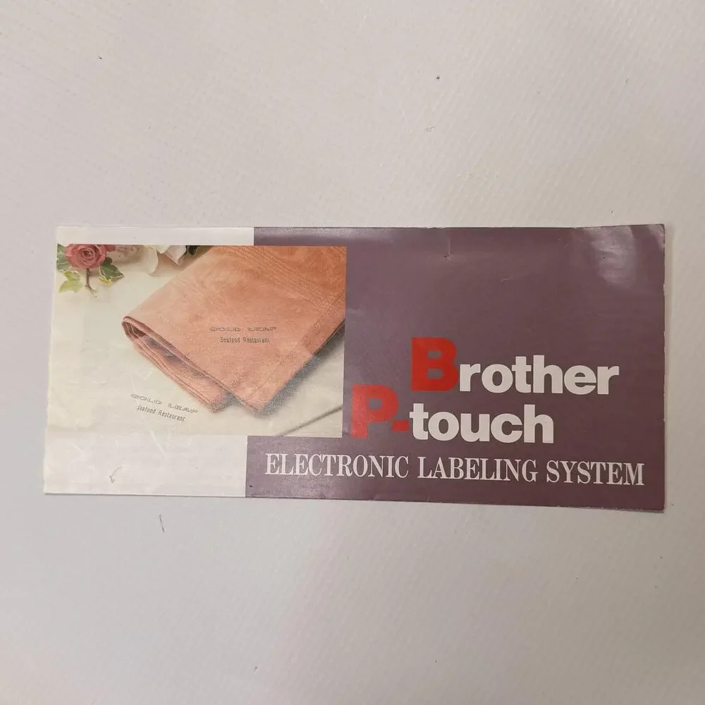 Vintage Brother P-Touch PT-20 Electronic Label Maker Printer Tested Black Japan